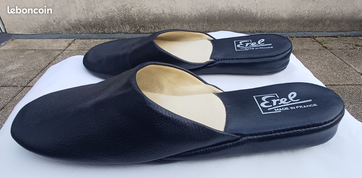 Chaussons mules femme en cuir Erel Chaussures