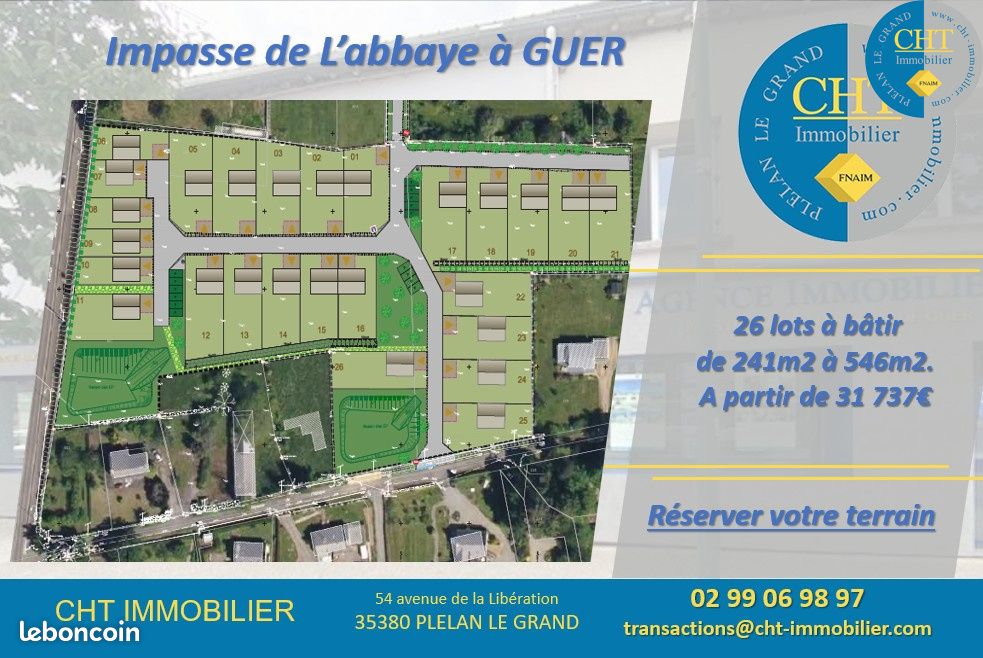 Terrain 241 m² · à Guer · 241 m² · 31 737 €