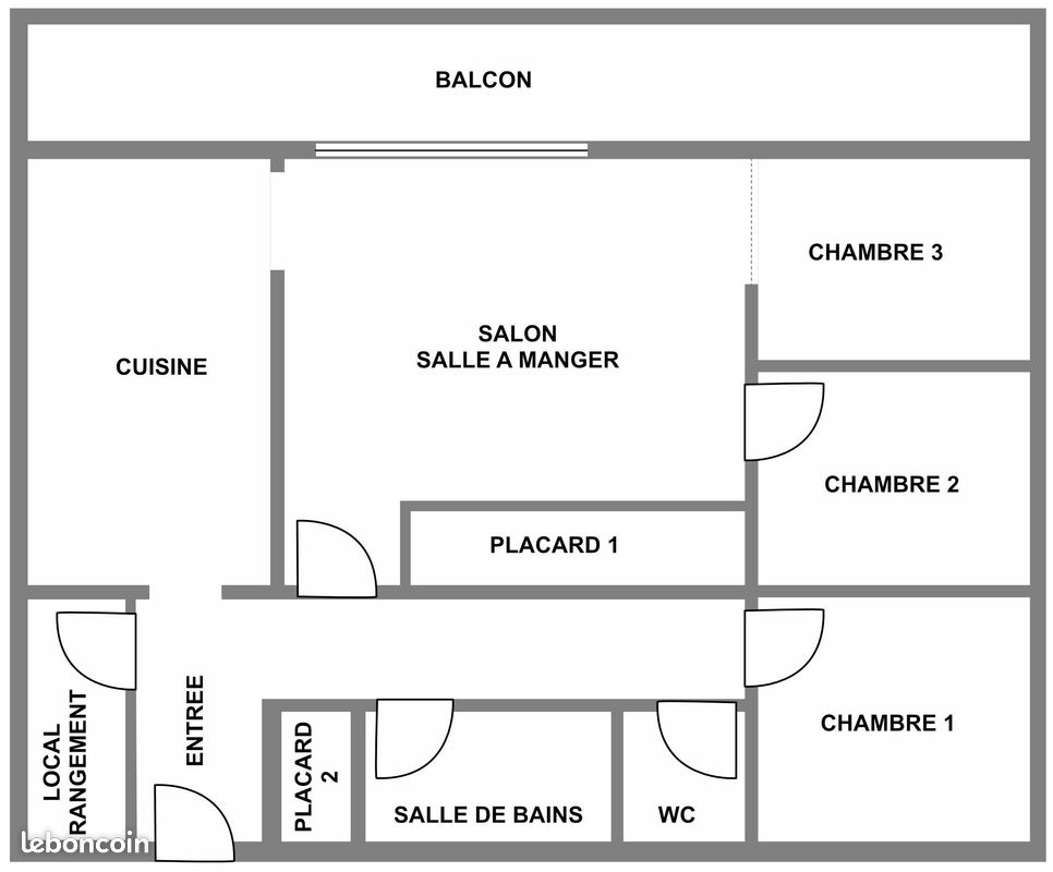 Appartement 4 pièces 81 m² · à Meaux · 81 m² · 1 290 €