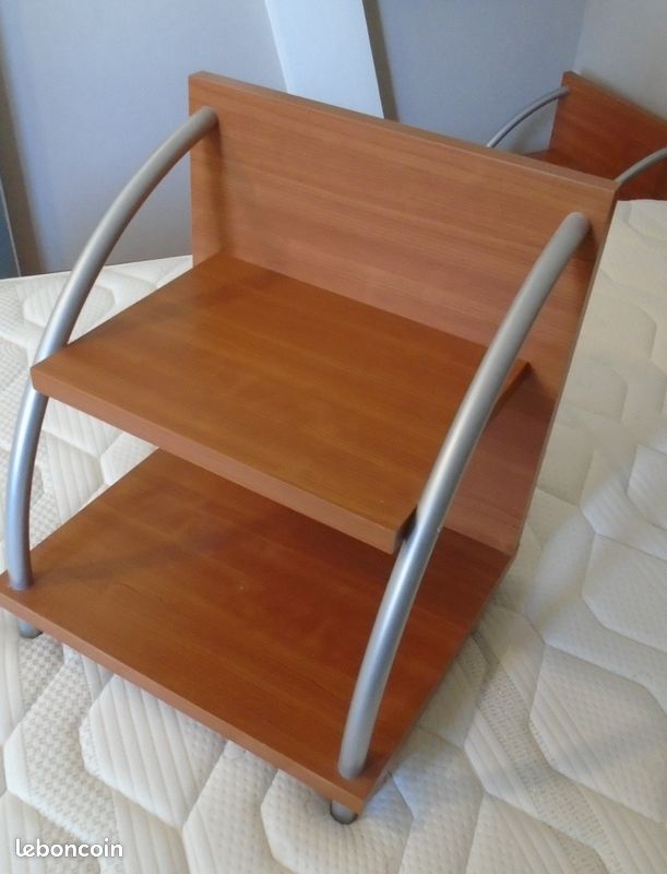 Cadre de lit + sommier + matelas + 2 chevets + 2 valets (image 3)