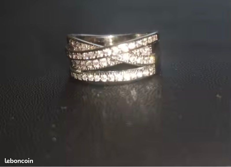 Bague géométrique argent (image 6)