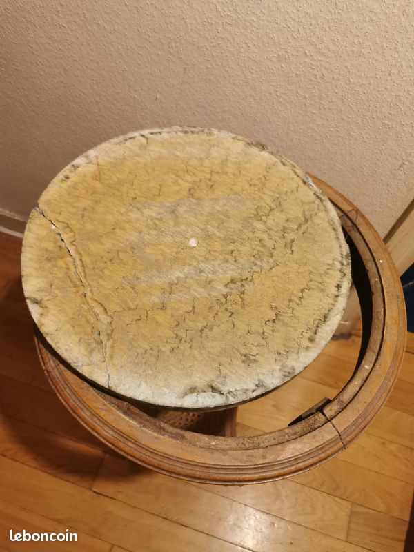 Table haute bois et marbre (image 3)