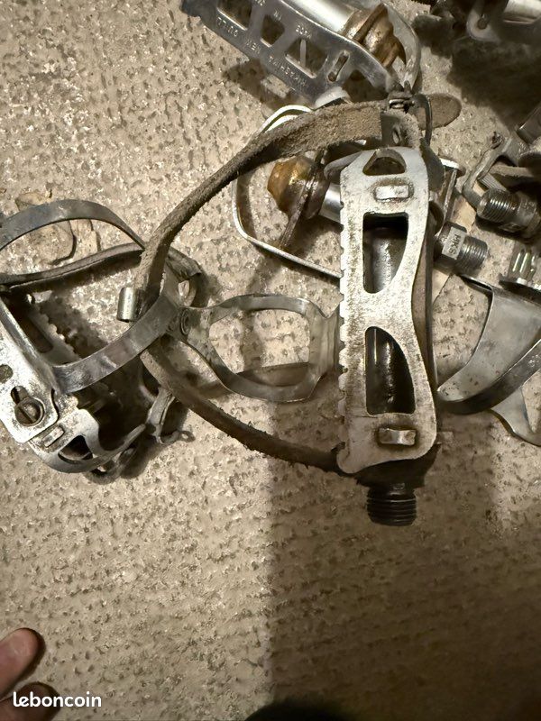 Pédales Vélo Course Anciennes Kyokuto TOP-RUN, Aluminium, Japon, Vintage