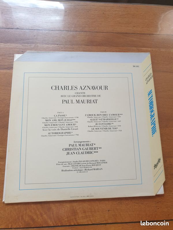 Vinyle 33 tours Charles Aznavour (image 2)