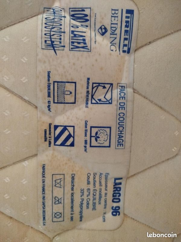 Matelas latex marque Pirelli (image 2)