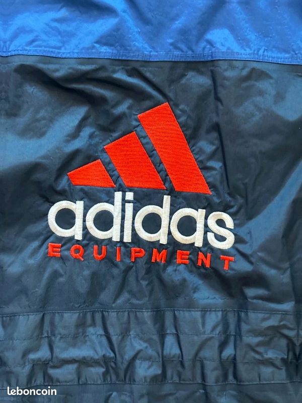 Veste Coupe Vent Vintage John Storm Adidas Equipment Bleu Marine Taille L Homme (image 1)