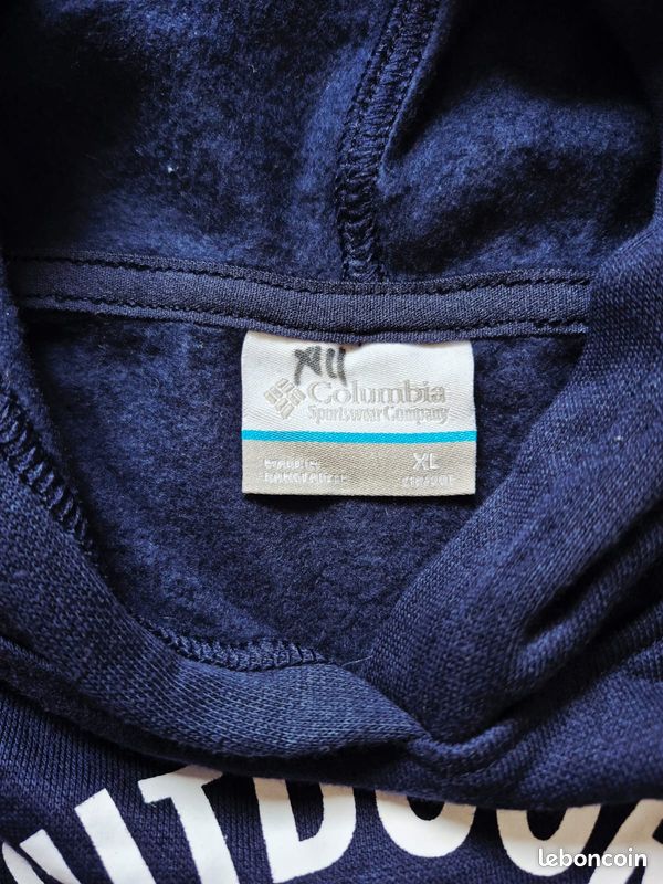 Pull imprime Columbia avec capuche | Taille XL enfant | Randonnée | Bleu marine (image 5)