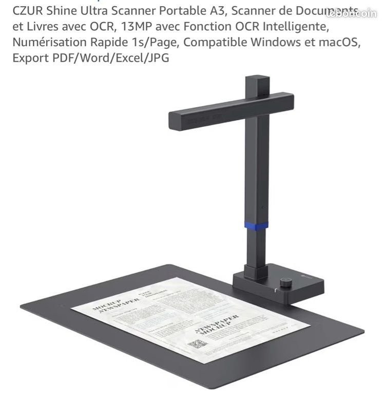 Scanner à plat A3 CZUR SHINE ULTRA (image 1)