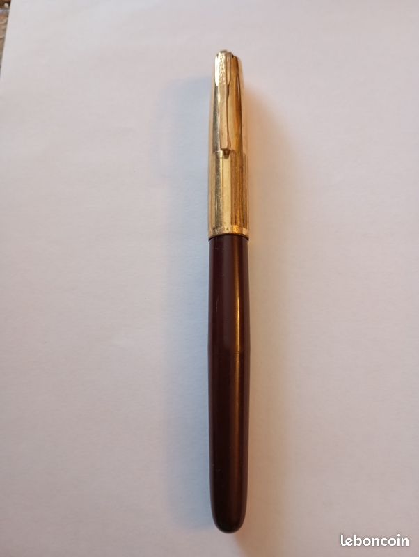 Stylo Plume Waterman Vintage - Plume En Or 18 Carats, état Bon, Couleur Bois Ou Laqué