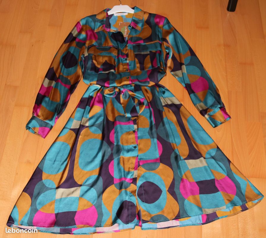 Robe Longue PROMOD Taille 2 - Modèle Maxi Sable En Polyester - Occasion Très Bon état