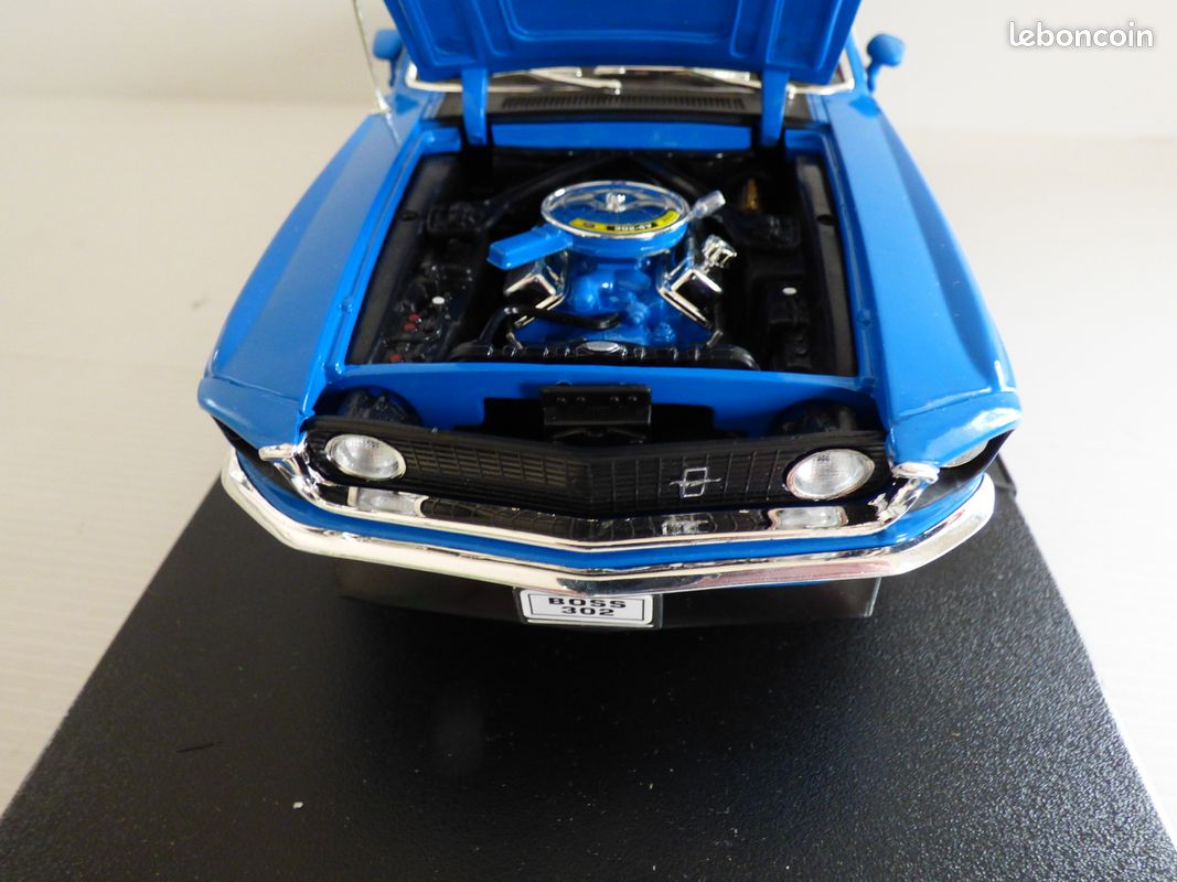 Modèle Réduit 1:18 Welly Ford Mustang Boss 302 1969 Orange Foncé - Neuf - Collection Automobile