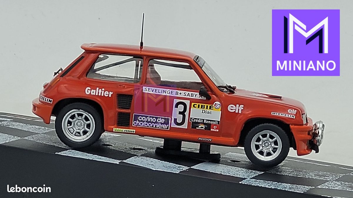 Modèle Réduit RENAULT 5 TURBO #3 Rallye Lyon Charbonnières 1981 – échelle 1/43 Altaya