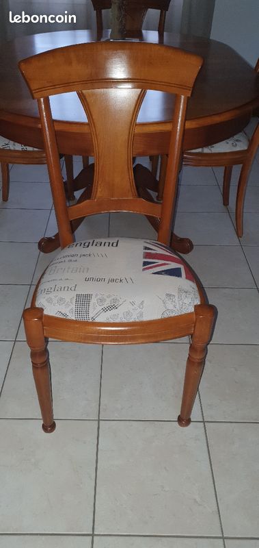 Table en merisier massif + 4 chaises (image 7)