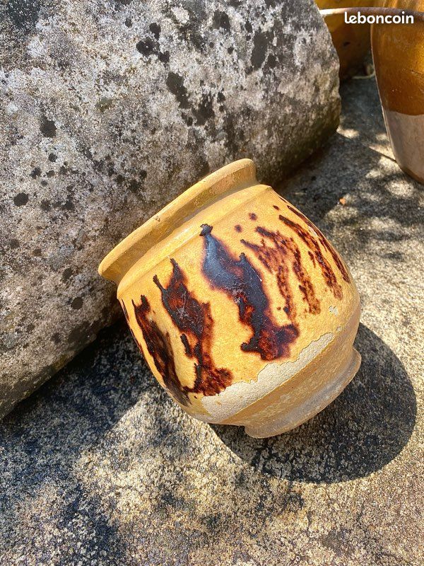 Ancien pot à confit en terre cuite jaune XIXeme (image 4)