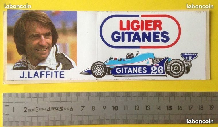 Autocollant Vintage Ligier Gitanes Formule 1 – Années 80 – Italie