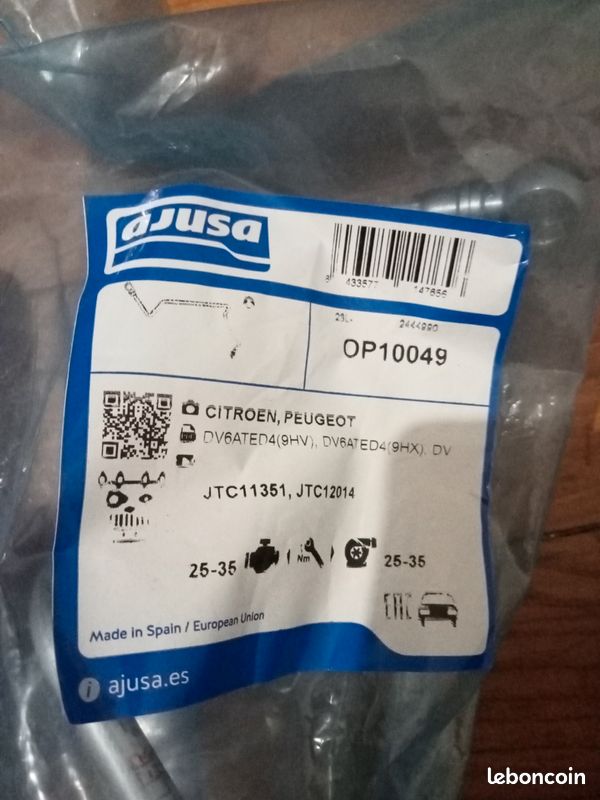 Durite d'huile turbo neuve dv6 (image 1)