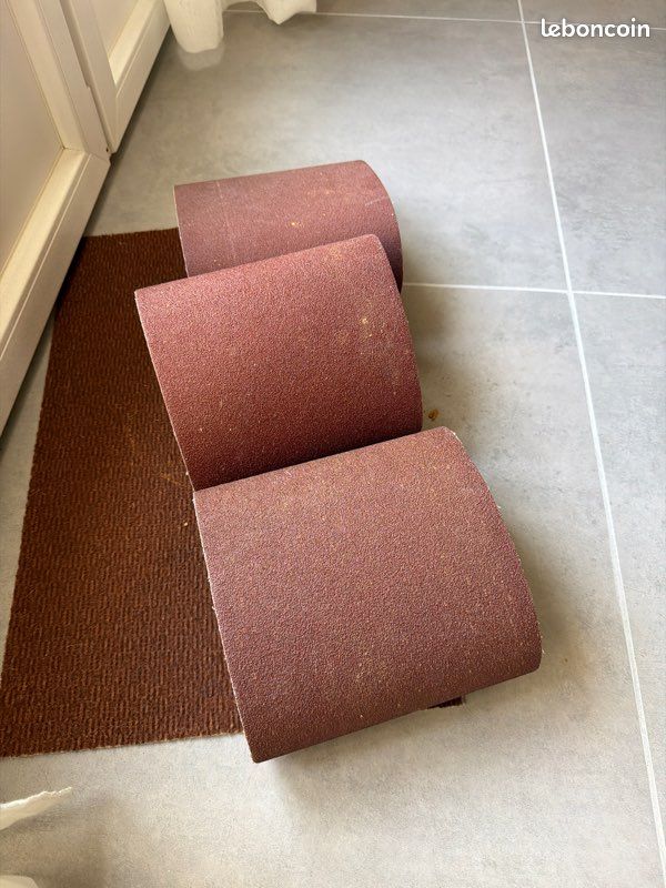 Lot de bande abrasive papier de verre P40/P60/P80 pour machine ponceuse à parquet (image 1)