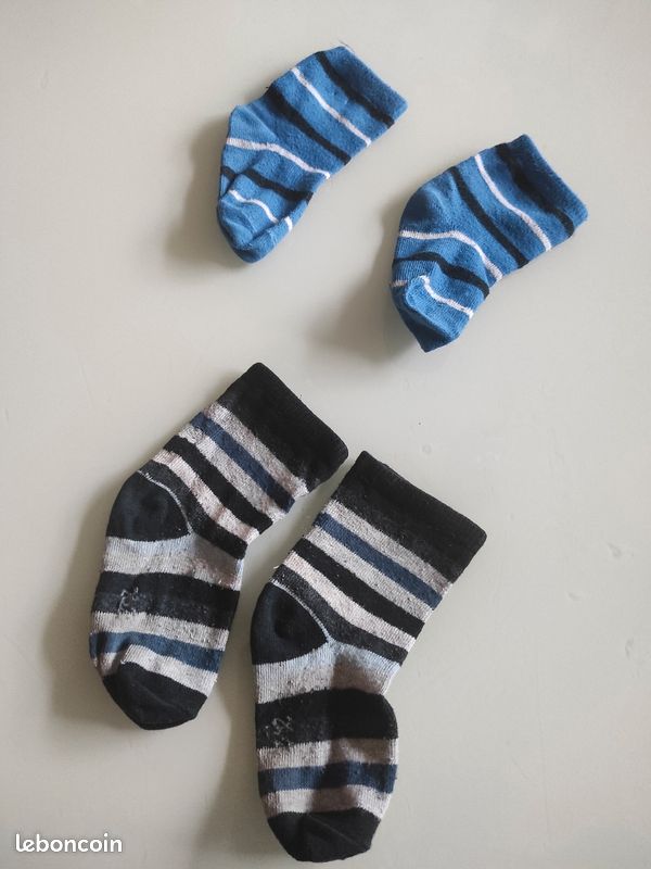 Lot de 4 paires chaussettes 23/26. M4. 9 mois (image 3)