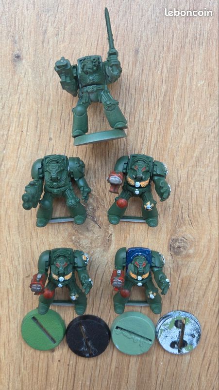 5 Terminators Space Marines Warhammer 40K – Figurines Plastique, Armée Adeptus Astartes