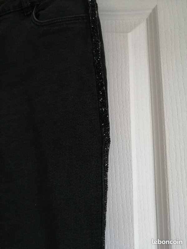 Studded Jeans Zara ZARA New Women US Size Blue TRF Eyelet Ring