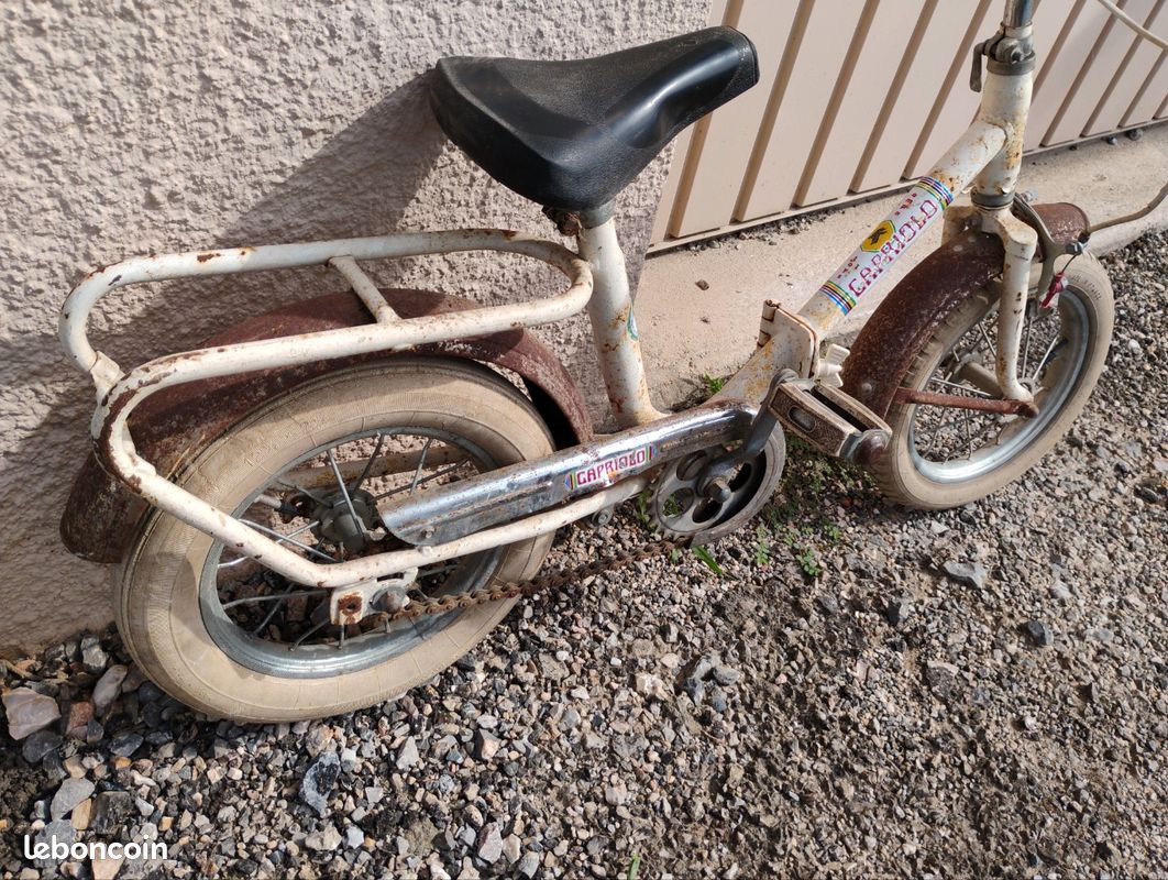 Vélo Enfant Vintage 1 Pédale – Levier Attache Blanche – Années 1970 – France
