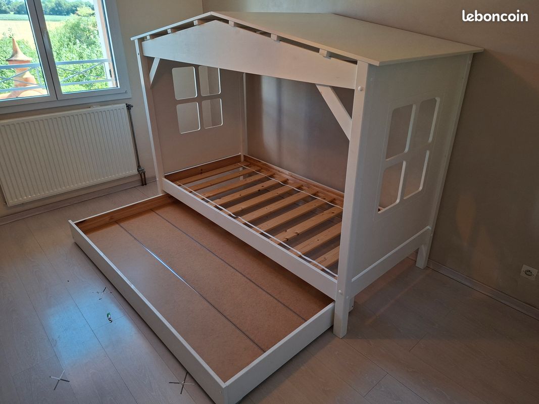 Lit cabane Amaryllis en pin blanc pour enfant (image 3)