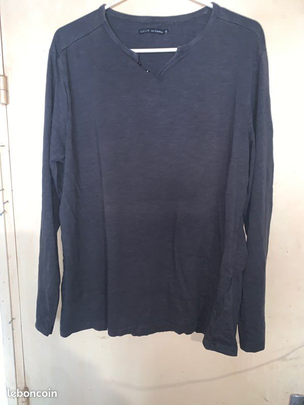 Sweat-shirt Celio Bordeaux Taille L - Motif écriture, Comme Neuf, Manches Longues