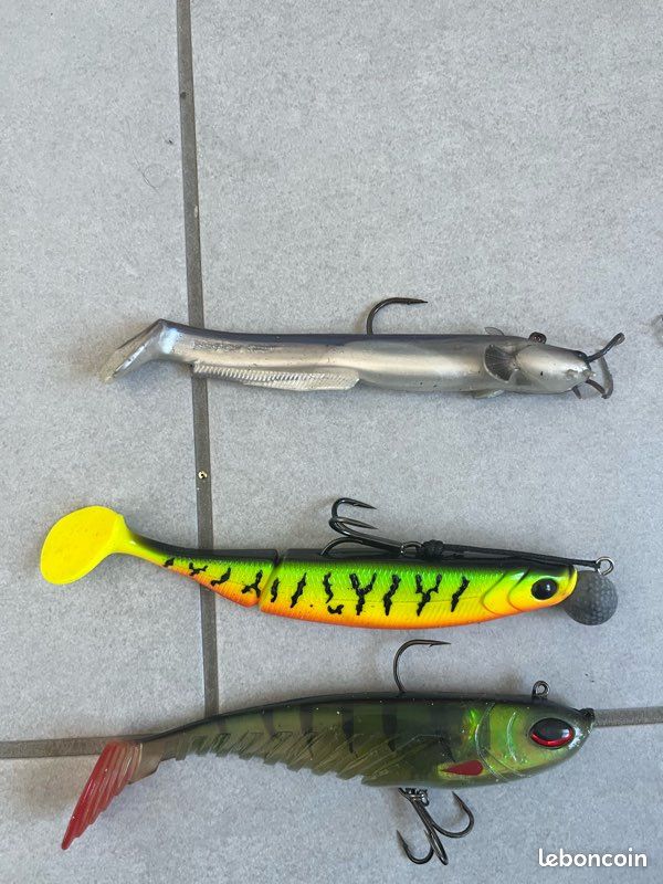 YROHGKPN Lot de 2 leurres de pêche compacts avec double hameçon