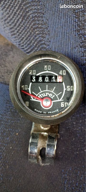 Compteur De Vitesse Vélo Huret Vintage – Neuf De Stock – MPH Et Km/h – France