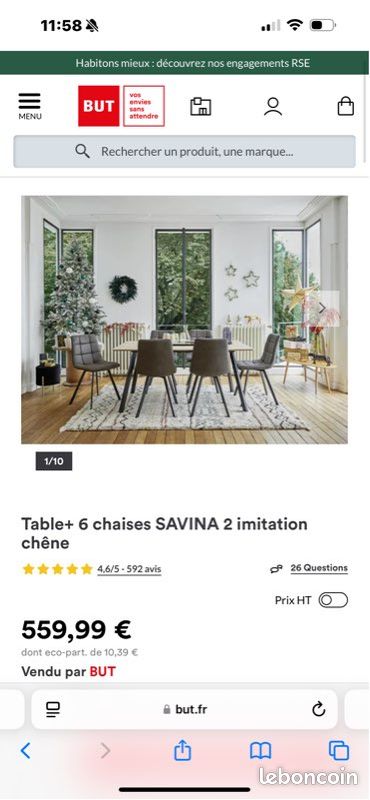 Table à manger + 6 chaises (image 13)