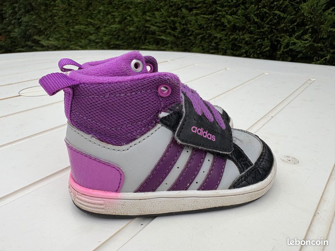 Baskets Adidas taille 19 violettes (image 3)