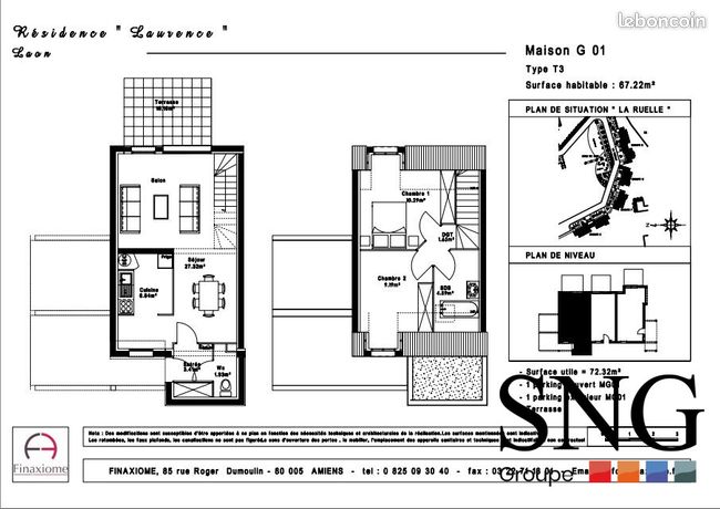 Maison 3 pièces 67 m²