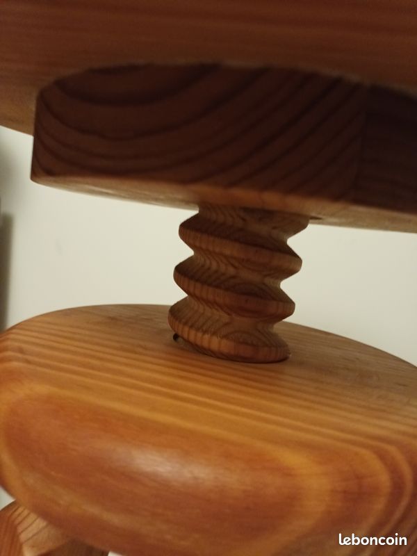 Tabouret vintage d'artiste peintre en bois - Ameublement