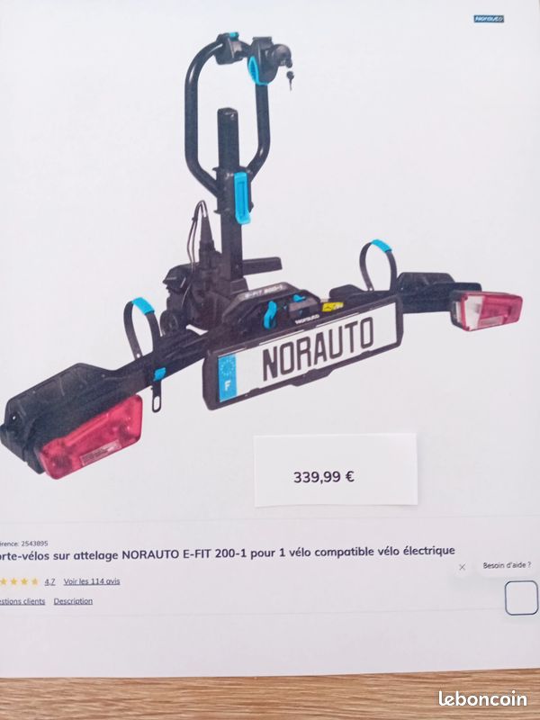 Rapidbike 2p Attelage Porte Velo Norauto Norauto Attelage Pour