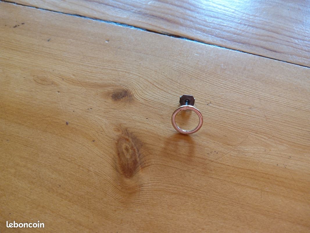 Paire de puces d'oreilles rondes dorées (image 7)