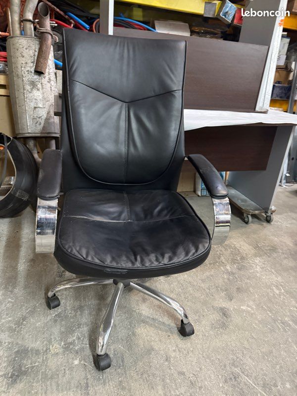 Grand bureau pro école plus chaise cuir offerte (image 2)