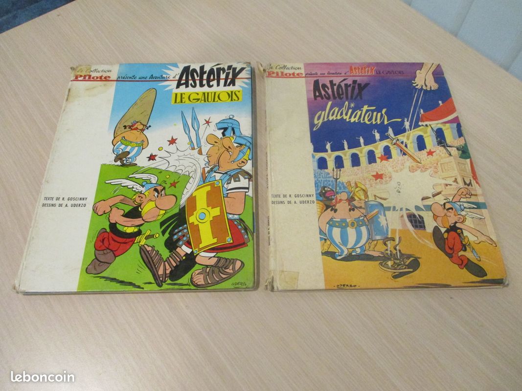 LOT 2 BD ASTERIX PILOTE à restaurer 60's ASTERIX LE GAULOIS et GLADIATEUR (image 1)