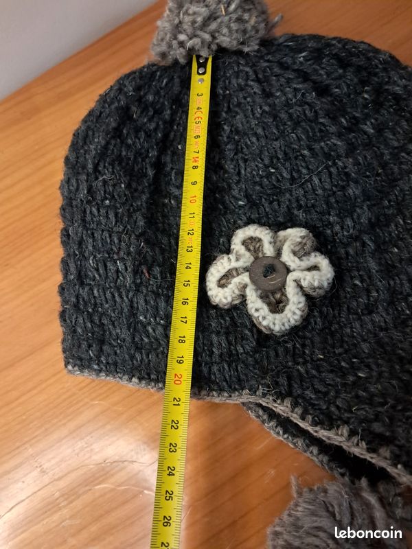 Bonnet En Laine Tricoté Doux, épais Et Coupe-vent Pour L Bonnet Tricote Unisexe Chaud Pour Femme~p152375771