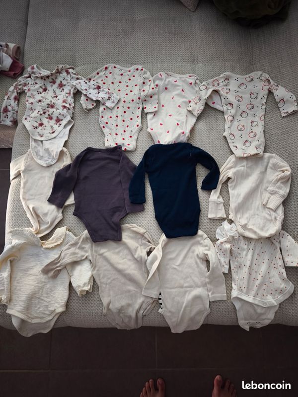 Lot de 12 body manches longues (image 2)