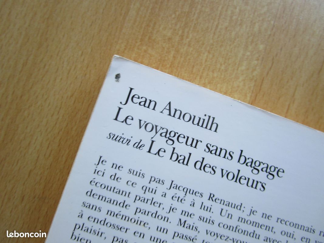 3766-Livre/Roman "Le Voyageur sans bagage. (suivi de) Le Bal des voleurs", J. Anouilh, Folio (image 6)