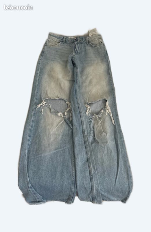 Pantalon troué BERSHKA (image 1)