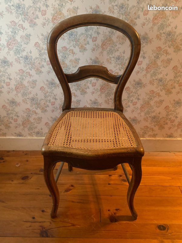 Chaise en bois et assise osier tressé (image 2)
