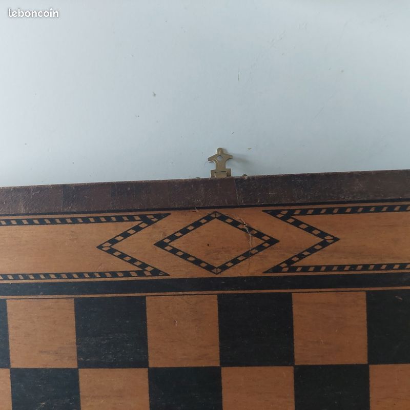 Ancien Jeu De Jacquet Backgammon En Bois - Avec Jeu De Dames - Vintage France