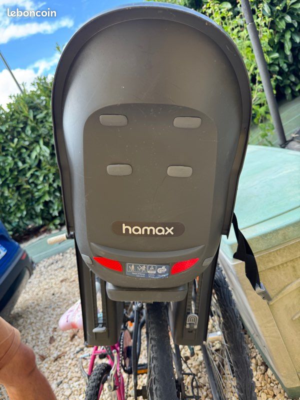 Hamax Smiley Siège pour enfant Montage à l'arrière sur 1 point Lilas