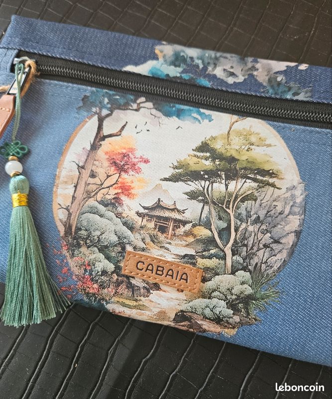 Pochette avant Cabaïa neuve customisée paysage japonisant (image 6)