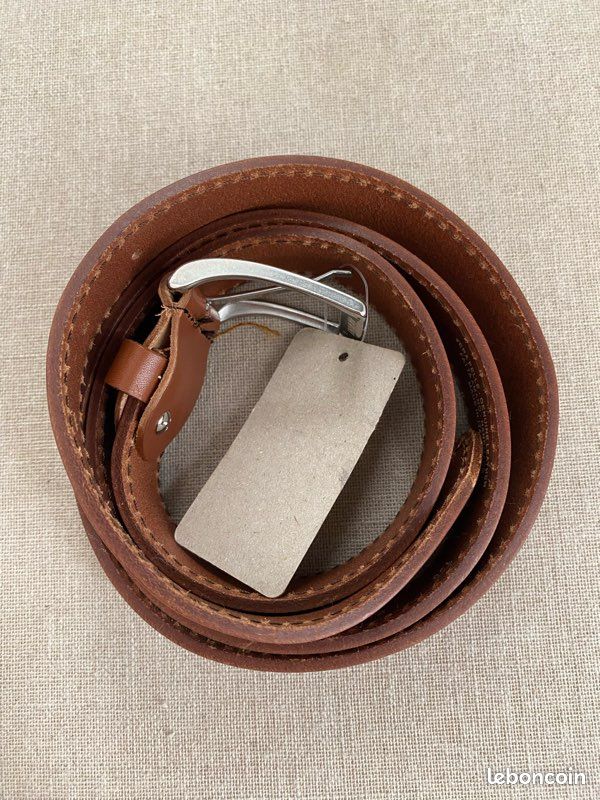 Ceinture Anglaise 48 Cuir Marron Neuve – Modèle EE-17 Sans Marque