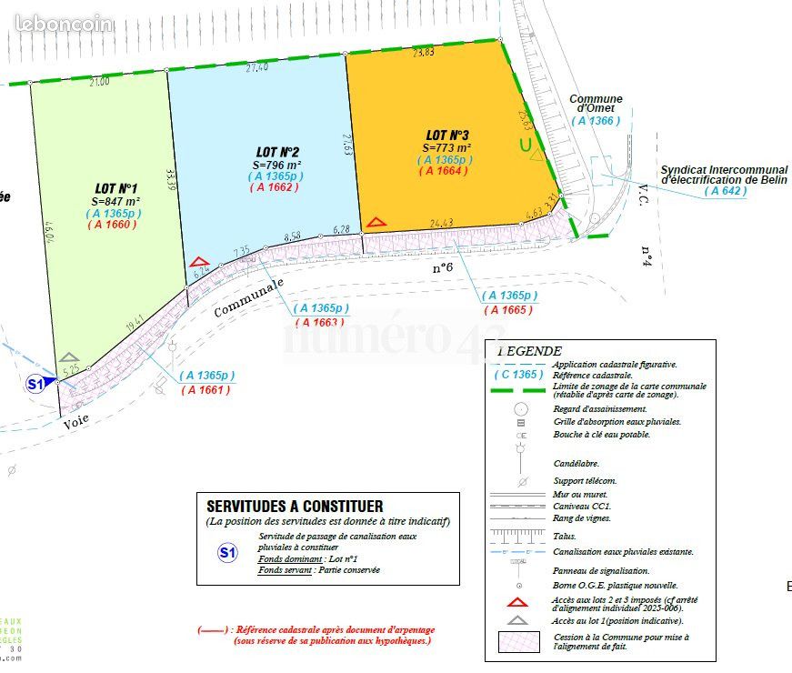 Terrain 847 m² · à Omet · 847 m² · 65 000 €
