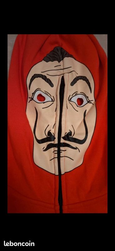 Sweat avec capuche masque casa de papel Bella ciao Vêtements