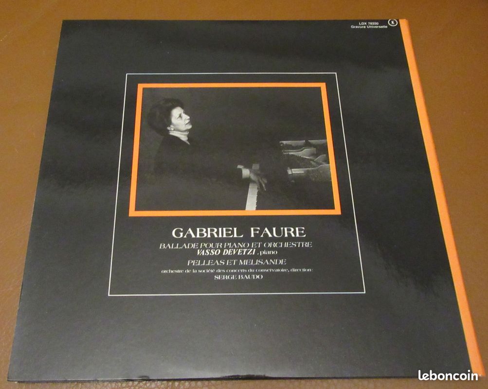 Gabriel Fauré - Vasso Devetzi, Serge Baudo – Ballade Pour Piano Et Orchestre / Pelléas Et Mélisande (image 2)