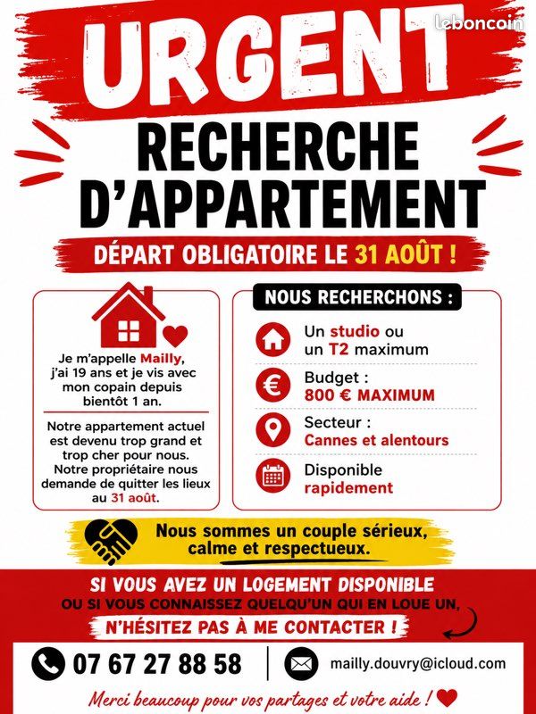 Appartement 1 pièce 25 m² · à Cannes · 25 m² · 800 €